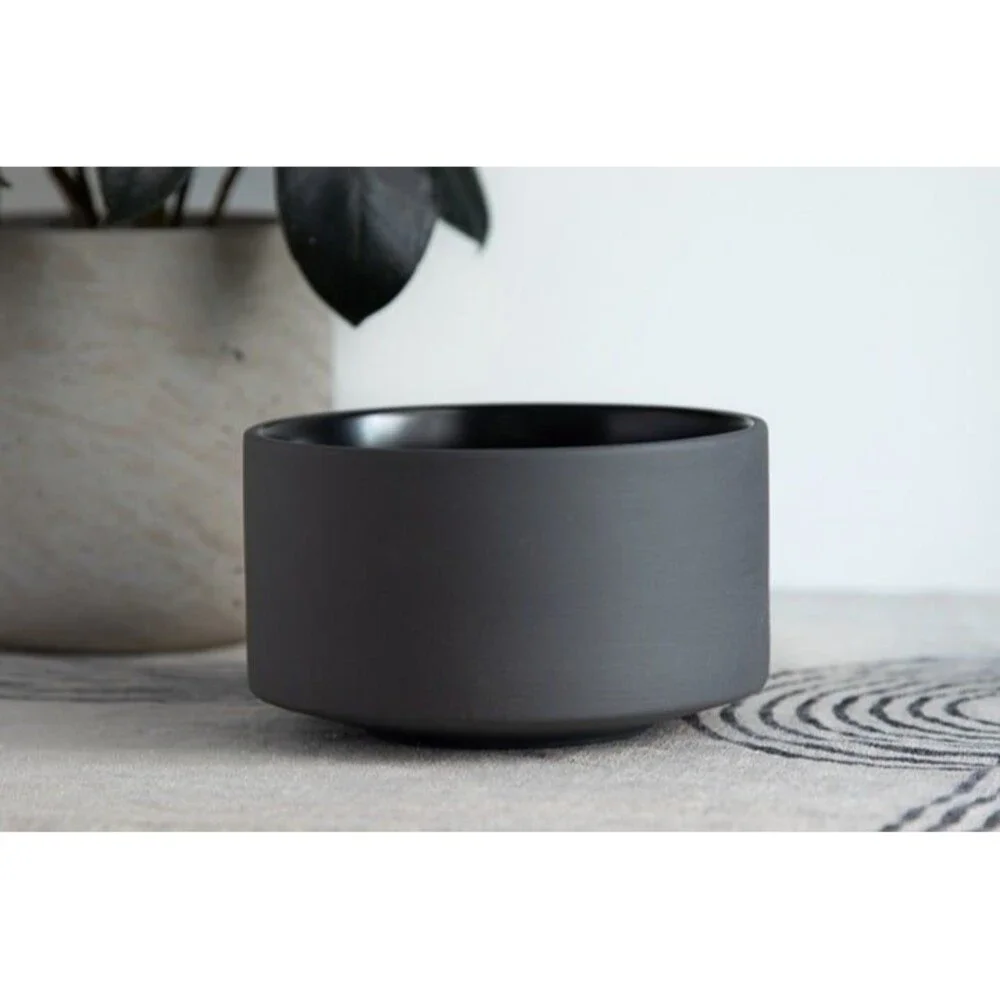 Black Ceramic Matcha Bowl Modern Tea Ritual
